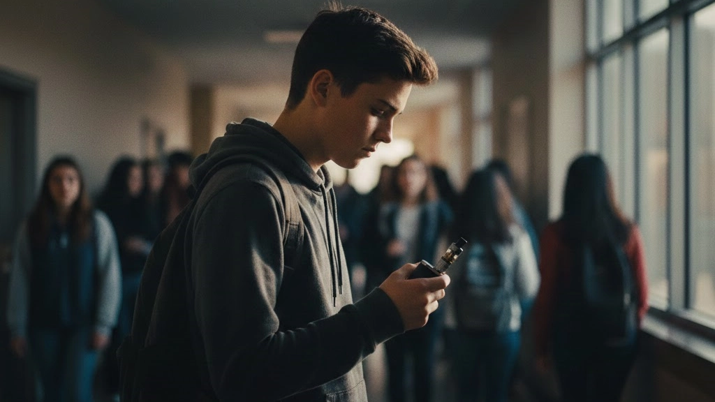 teen vaping e-cigarette